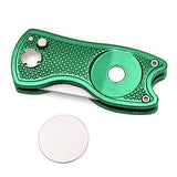 Mile High Life All Metal Foldable Golf Divot Tool with Pop-up Button & Magnetic Ball Marker (Multi-Colors/Shape)