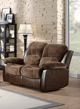 Homelegance Resonance 83" Bonded Leather Double Reclining Sofa, Brown