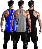 DRSKIN Men's 2~3 Pack Dry Fit Y-Back Gym Muscle Tank Mesh Sleeveless Top Fitness Training Cool Dry Athletic Workout