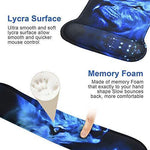 Mouse Pad with Wrist Support and Keyboard Wrist Rest Pad Set,Ergonomic Mouse Pads for Computers Laptop,Non-Slip Comfortable Mousepad w/Raised Memory Foam for Easy Typing Pain Relief (Eiffel Tower)