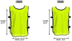 Unlimited Potential Nylon Mesh Scrimmage Team Practice Vests Pinnies Jerseys Bibs for Children Youth Sports Basketball, Soccer, Football, Volleyball (Pack of 12)