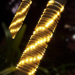 GDEALER Solar Rope Lights 49ft 150 LED IP65 Waterproof Copper Wire Outdoor String Lights Warm White - for Garden, Yard, Home, Path, Landscape Decoration