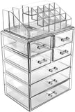 Sorbus Acrylic Cosmetic Makeup and Jewelry Storage Case Display-Spacious Design-for Bathroom, Dresser, Vanity and Countertop (4 Large, 2 Small Drawers, Clear)