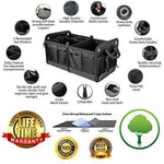 Trunkcratepro Collapsible Portable Multi Compartments Trunk Organizer, Black