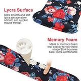 Mouse Pad with Wrist Support and Keyboard Wrist Rest Pad Set,Ergonomic Mouse Pads for Computers Laptop,Non-Slip Comfortable Mousepad w/Raised Memory Foam for Easy Typing Pain Relief (Eiffel Tower)