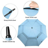 Prospo Golf Umbrella 62/68 inch Large Heavy Duty Automatic Open Windproof Double Canopy Oversized Stick Vented Umbrellas