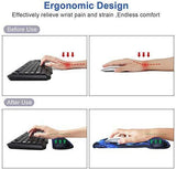 Mouse Pad with Wrist Support and Keyboard Wrist Rest Pad Set,Ergonomic Mouse Pads for Computers Laptop,Non-Slip Comfortable Mousepad w/Raised Memory Foam for Easy Typing Pain Relief (Eiffel Tower)
