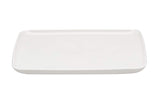 Red Vanilla Every Time Rectangular Dinner Plate, Set Of 6, 10.5" x 8.5", White