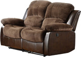 Homelegance Resonance 83" Bonded Leather Double Reclining Sofa, Brown