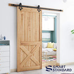 5FT Heavy Duty Sturdy Sliding Barn Door Hardware Kit -Super Smoothly and Quietly - Simple and Easy to Install - Includes Step-by-Step Installation Instruction -Fit 30" Wide Door(Rhombic Shape Hanger)