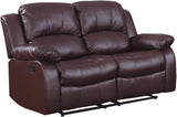 Homelegance Resonance 83" Bonded Leather Double Reclining Sofa, Brown