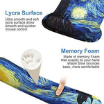 Mouse Pad with Wrist Support and Keyboard Wrist Rest Pad Set,Ergonomic Mouse Pads for Computers Laptop,Non-Slip Comfortable Mousepad w/Raised Memory Foam for Easy Typing Pain Relief (Eiffel Tower)