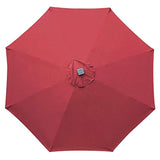 ABCCANOPY Solar Umbrellas Patio Umbrella 9 FT LED Umbrellas 32LED Lights with Tilt and Crank Outdoor Umbrella Table Umbrellas for Garden, Deck, Backyard, Pool and Beach,12+Colors, (Burgundy)