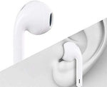 Earbuds Headphones 3.5mm Wired White Earphones Noise Isolating Headsets with Built in Microphone and Volume Control. (2 Pack)