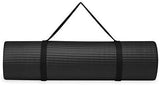 Gaiam Essentials Thick Yoga Mat Fitness & Exercise Mat with Easy-Cinch Yoga Mat Carrier Strap (72"L x 24"W x 2/5 Inch Thick)