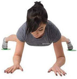 Synergee Core Sliders. Dual Sided Use on Carpet or Hardwood Floors. Abdominal Exercise Equipment