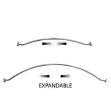 BINO Expandable Curved Shower Curtain Rod, Polished Chrome - 48" to 72"
