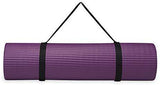 Gaiam Essentials Thick Yoga Mat Fitness & Exercise Mat with Easy-Cinch Yoga Mat Carrier Strap (72"L x 24"W x 2/5 Inch Thick)