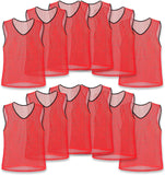 Unlimited Potential Nylon Mesh Scrimmage Team Practice Vests Pinnies Jerseys Bibs for Children Youth Sports Basketball, Soccer, Football, Volleyball (Pack of 12)