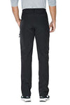Nonwe Men's Warm Windproof Zipper Pockets Snow Pants Fleece Mountain Hiking Ski Trip
