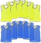 Unlimited Potential Nylon Mesh Scrimmage Team Practice Vests Pinnies Jerseys Bibs for Children Youth Sports Basketball, Soccer, Football, Volleyball (Pack of 12)