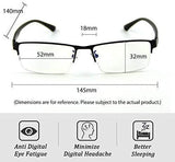 Cyxus Blue Light Blocking Computer Glasses [Better Sleep] Anti Digital Eye Strain Headache Video Eyewear (Blue Browline Frame)