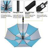 G4Free 54 62 68 inch Extra Large Windproof Golf Umbrella UV Protection Automatic Open Double Canopy Vented Sun Rain Umbrella Oversize Stick Umbrellas