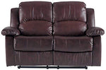 Homelegance Resonance 83" Bonded Leather Double Reclining Sofa, Brown