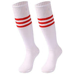 saounisi Unisex Tube Socks Stripe,2 Pairs Knee High Football Soccer Volleyball Baseball Cheerleading Team Socks