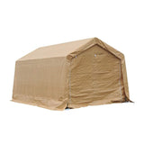 Outsunny 17’ x 10.5’ Heavy Duty Enclosed Vehicle Shelter Carport - Beige