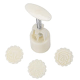 HIRALIY Mid-Autumn Festival Hand-Pressure Moon Cake Mould With 12 Pcs Mode Pattern For 4 Sets