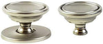 25 Pack: Large Cabinet Hardware Knob in Satin Nickel with Backplate