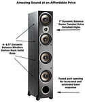 Polk Audio Monitor 70 Series II Tower Speaker (Black, Single) for Multichannel Home Theater | 1" Tweeter, (4) 6.5" Woofers | Bi-wire & Bi-amp