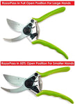 Gardenite Heavy Duty Bypass Pruning Shears Forged Aluminum Hand Pruner with Japanese Cutting Blade