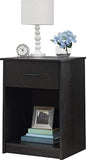 Ameriwood Home Core Nightstand, Black Oak
