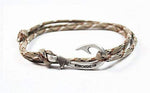 Chasing Fin Adjustable Bracelet 550 Military Paracord with Fish Hook Pendant