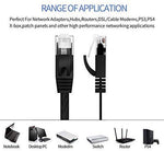 Cat 6 Ethernet Cable 10FT 5PCS UP to Gigabit 1000 Base-T LAN Higher Bandwidth 32AWG Cat6 Internet Network Flat Patch Cable Short Computer Networking Cord with Snagless RJ45 Connectors