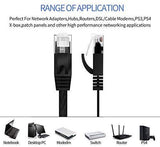 Cat 6 Ethernet Cable 10FT 5PCS UP to Gigabit 1000 Base-T LAN Higher Bandwidth 32AWG Cat6 Internet Network Flat Patch Cable Short Computer Networking Cord with Snagless RJ45 Connectors