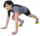 Synergee Core Sliders. Dual Sided Use on Carpet or Hardwood Floors. Abdominal Exercise Equipment