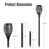 Solar Lights, Flicker Flames LED Torches Lights Outdoor Landscape Decoration Lighting Dusk to Dawn Auto On Off Decor Torch Light for Garden Patio Deck Yard Driveway, 4 Pack