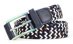 Belt for Men,Woven Stretch Braided Belt 2 Unit Gift-boxed Golf Casual Belts,Width 1 3/8"