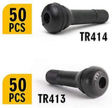 TQ Pro. TR414 Rubber Snap-in Tire Valve Stem (100pcs/bag) (Valve Tool in)