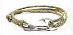 Chasing Fin Adjustable Bracelet 550 Military Paracord with Fish Hook Pendant