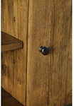 Emerald Home Chandler Rustic Wood End Table with Solid Wood Top, Metal Base, And Open Storage Shelf