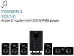 auna Areal Nobility 5.1-Channel Surround System • Home Theatre System • 5.1 System • 120 W RMS • 35 W Subwoofer • Satellite Speaker • Bluetooth 3.0 • USB Port • SD Slot • AUX-in • LED Display • Black