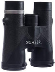 Xgazer Optics HD 10X42 Professional Binoculars - High Power Travel, Hunting, Fishing, Safari, Bird Watching Binoculars - Long Range, Eye-Relief Binoculars w/Neck Strap, Cleaning Cloth & Carrying Case