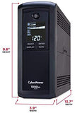 CyberPower  CP1500AVRLCD Intelligent LCD UPS System, 1500VA/900W, 12 Outlets, AVR, Mini-Tower