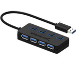 Sabrent 4-Port USB 3.0 Hub with Individual Power Switches and LEDs (HB-UM43)