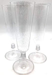 Oojami 140 pc Silver Glitter Plastic Classicware Glass Like Champagne Wedding Parties Toasting Flutes Party Cocktail Cups