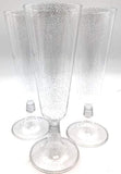 Oojami 140 pc Silver Glitter Plastic Classicware Glass Like Champagne Wedding Parties Toasting Flutes Party Cocktail Cups